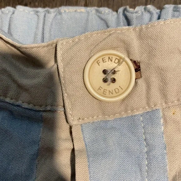Fendi Striped Zucca Trim Shorts 3M